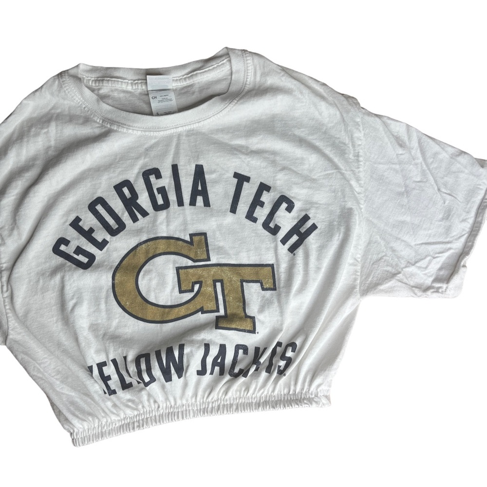 Georgia Tech Reworked Custom Crop Top - Picture 3 of 4